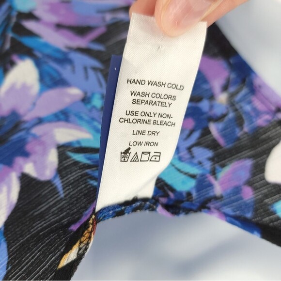 Swimsuits For All Swimsuit Cover-Up Midi Wrap Dress Burnout Floral Racerback NWT - Picture 11 of 14